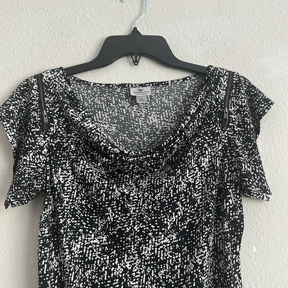 Worthington petite stretch shoulder zip cute blouse ps - Picture 3 of 6